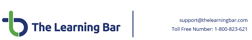 Contact us Toll Free at 1800-823-621 (Australia),  0800 451 104 (New Zealand) or by email at support@thelearningbar.com